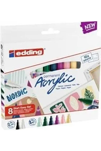 Edding Set de markere acrilice 8 culori MIX