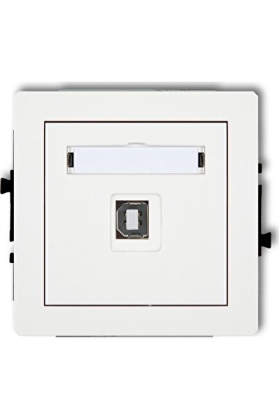 KARLIK Priză unică DECO USB-AB albă DGUSB-3