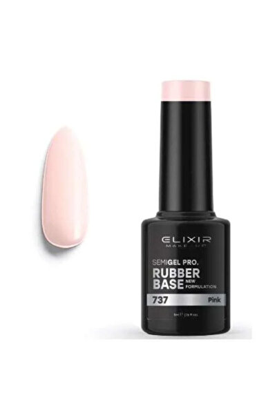 Elixir Επαγγελματικό Ημι-τζελ 737 Ροζ Βάση Καουτσούκ για Ημι-μόνιμο Βερνίκι Ν...