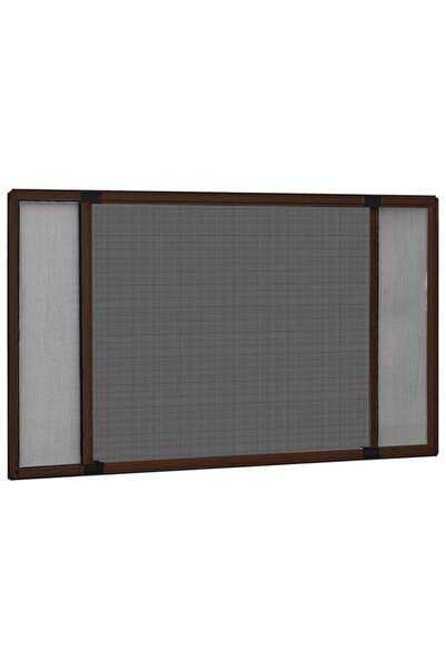 vidaxl Plasă de insecte extensibilă pentru ferestre, maro (100-193)x 75 cm
