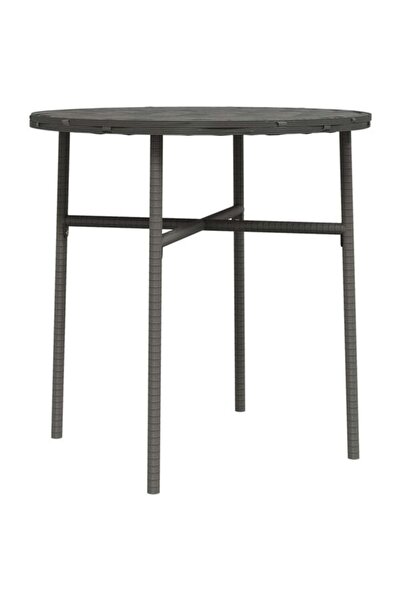 vidaxl Măsuță de cafea, gri, 45 cm, poliratan