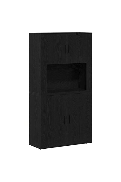 vidaxl Comodă din stejar negru 80 x 33 x 150 cm Lemn prelucrat