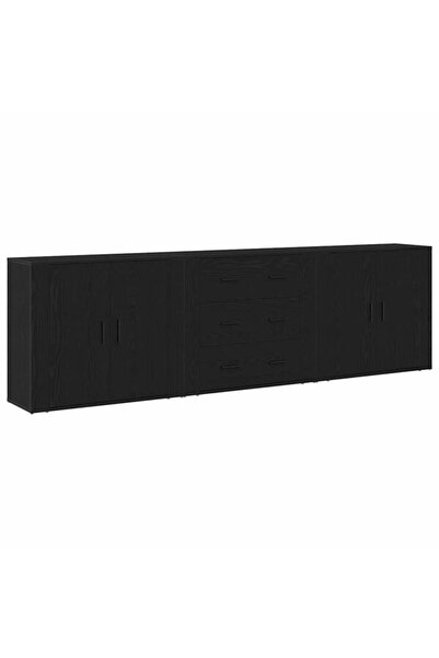 vidaxl Comodă cu sertar Stejar negru 240 x 33 x 70 cm Lemn prelucrat