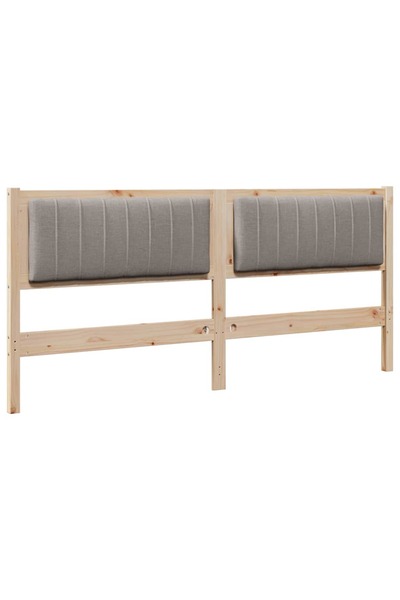 vidaxl Tăblie tapițată cu headboard Maro 180 cm Lemn de pin masiv