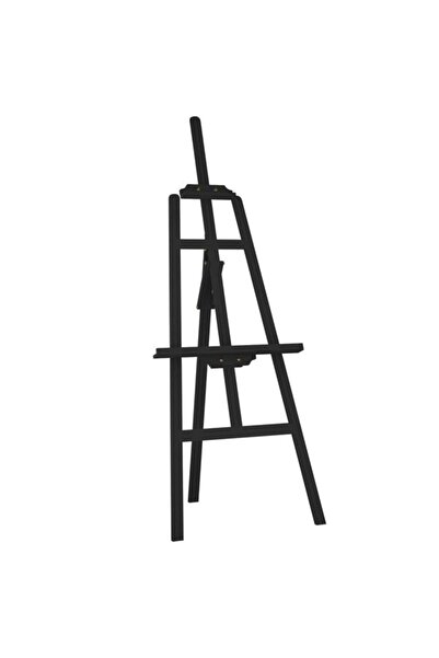 vidaxl Suport șevalet, Negru, 53.5 x 95 x 127 cm, Lemn masiv de pin