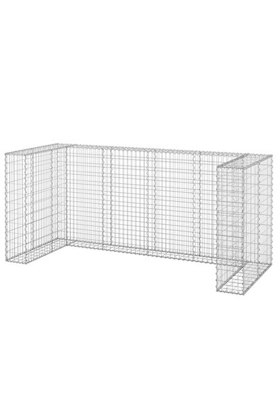 vidaxl Zid gabion pentru containere, 254 x 100 x 110 cm, oțel galvanizat