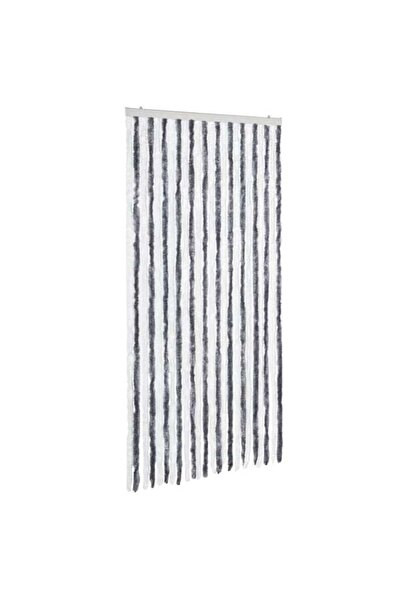 vidaxl Perdea anti-insecte, gri și alb, 100 x 220 cm, Șenilă