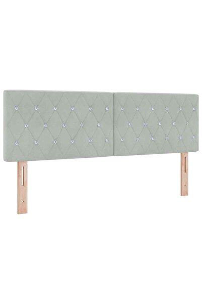 vidaxl Tăblie cap Gri deschis 160 cm Catifea
