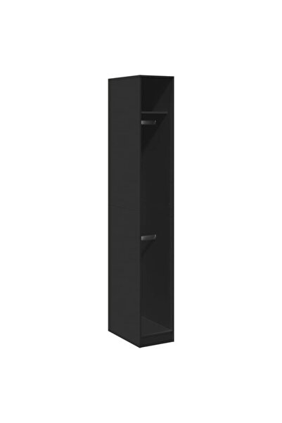 vidaxl Dulap, negru, 30 x 50 x 200 cm, lemn prelucrat