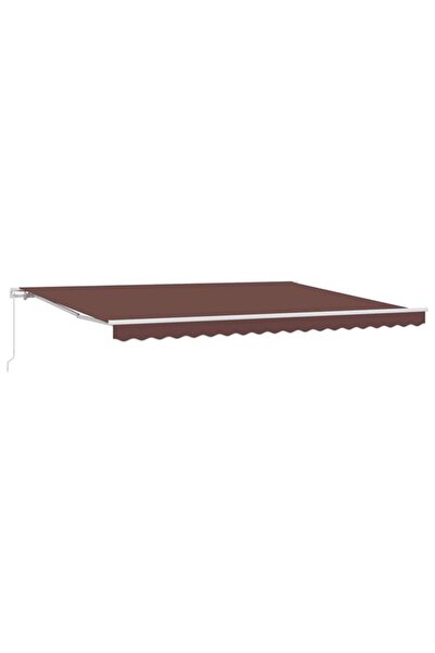 vidaxl Copertină retractabilă manuală, Maro, 450 x 300 cm