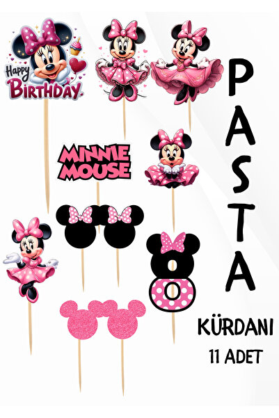 Ays Bridal Mickey Mouse temalı pasta süsü kürdanı 11 adet