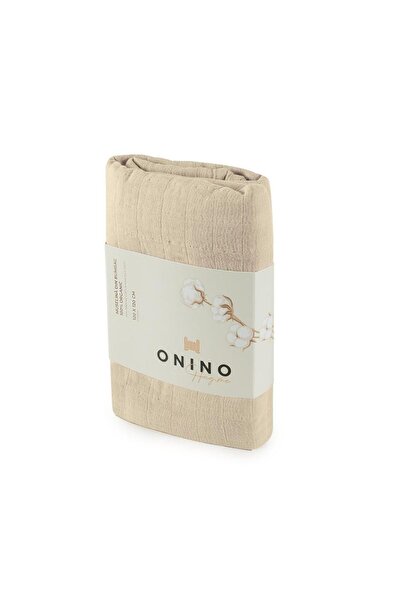 Onino HUG.me Pătură din muselină de bumbac organic, crem-iodată, 120x120 cm, ...