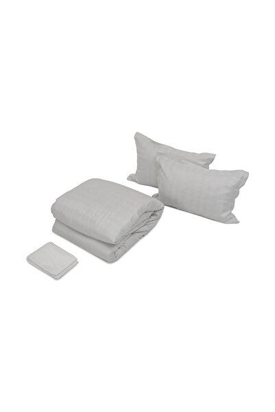 Midas Furniture COTTON BEDDING SET OF 4 PCS LIGHT GREY