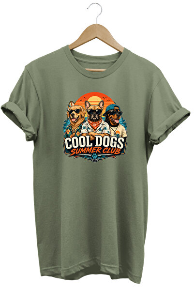 remonz Cool Dogs Summer Club Unisex T-Shirt με στάμπα σκύλου, με καλοκαιρινό ...