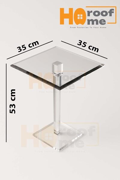 horoof home Square Acrylic Service Tables, unique stylish and modern plexi de...