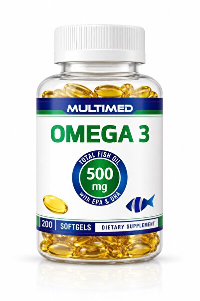 Multimed Omega 3 Balık Yağı 500 mg – Trigliserid Formu Yüksek Emilim – 200 So...