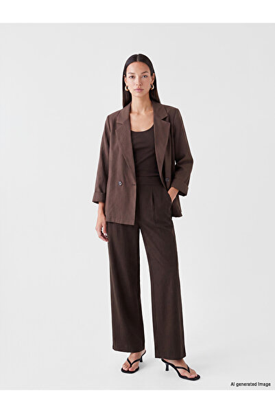 LC Waikiki Double Breasted Collar Women's Blazer Jacket