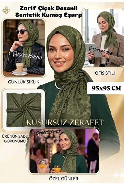 ÇEÇEN HOME (1 Piece) Elegant Floral Pattern Scarf,Breathable Synthetic Fabric...
