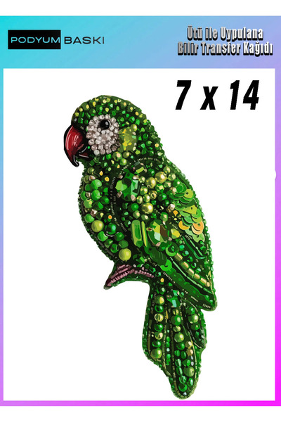 podyum baskı Iron-On Textile Dtf Parrot Print T-Shirt Printing Decorative Pai...