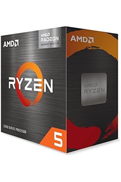 Amd Ryzen 5 5600G Six-Core 12-Thread Processor with Radeon Graphics, Overcloc...