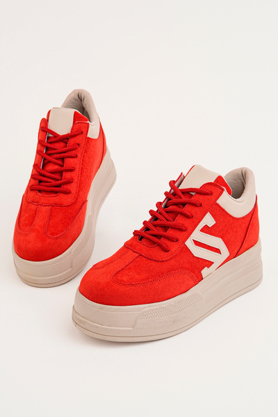 Madam Tarz Frm-039 Thick Sole Lace-Up Sports Shoes
