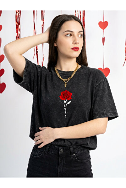 Pink Sky Μπλουζάκι Unisex Oversize με εφέ ξεβαμμένου υφάσματος, Vintage Stree...