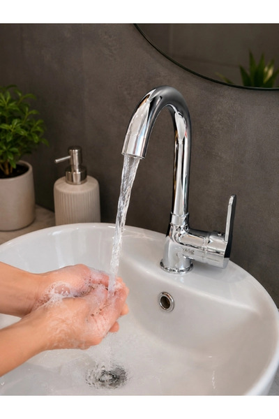Fualora Bathroom Sink Faucet 360 Degree Swivel Spout Silver