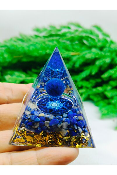 best bioenerji taş terapi Altın Oranlı Lapis Lazuli Orgonit Piramidi 5 cm