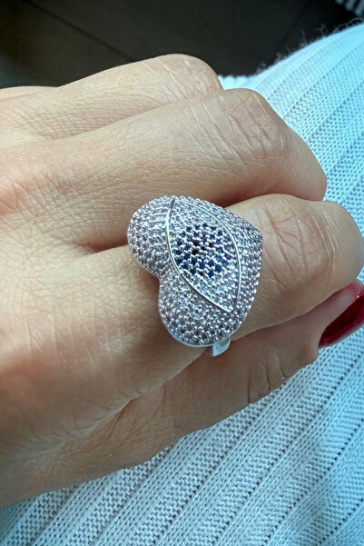 Bo Takı ve Aksesuar Eye Detail Heart Model Adjustable Ring
