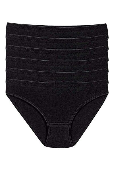 YILDIZ Lycra Non-Marking Bikini Women's Panties Black 6-Pack
