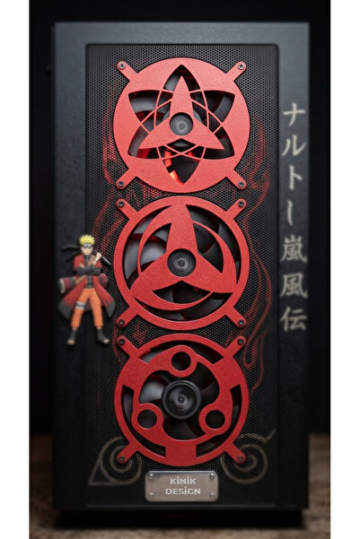 Kınık Naruto Sharingan 120x120 mm Kırmızı Çerçeveli Oyun PC aksesuarı , Masaü...
