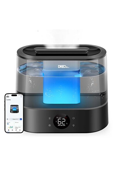 DREO Υγραντήρας αέρα 420S Smart, Δοχείο 4 l, 250 ml/h, 3 επίπεδα υγρασίας, Αι...