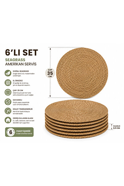Kifnexwood Kif Nex Wood Rustic Home 6-Piece Wicker American Serving & Soup Set