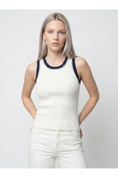 Loft Slim Fit Ecru Women's Sleeveless T-Shirt Lf2043603