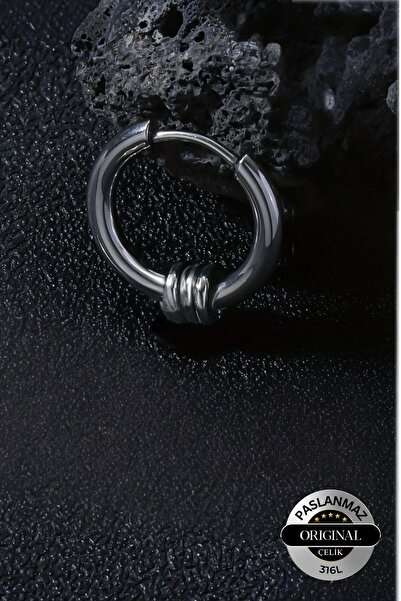 Lynare Perforated Bow Model Men Women Unisex 316L Steel Earring 1 Piece