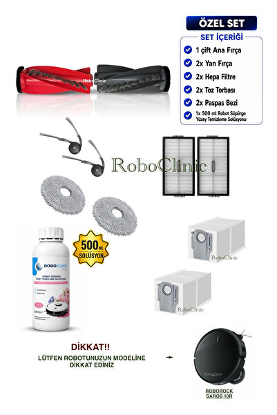 Roboclinic Roborock Saros 10R Robot Vacuum Cleaner Compatible Replacement Dus...