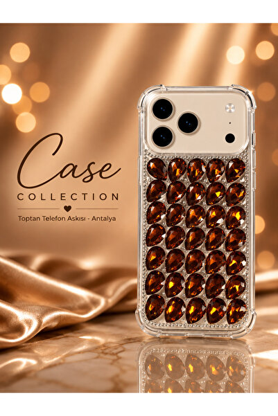 Case collection İPhone 17 Promax Taşlı Telefon Kılıfı El Yapımı Kristal Işılt...