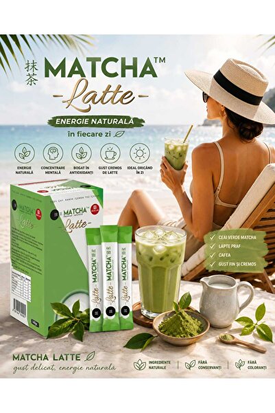 Matcha ceai verde latte detox 160 gr 20 plicuri