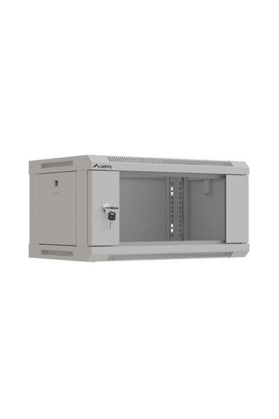 Lanberg Dulap rack de perete 19 " 4U, 540x350 mm, cu ușă de sticlă, gri