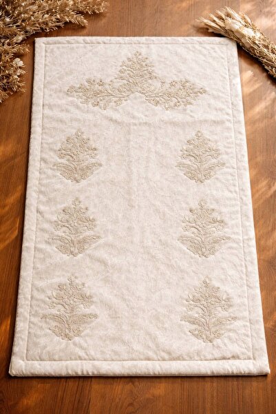 GÜRLEK TEKSTİL Embroidered Dowry Mat for Bride and Groom, Fiber Filled, 65X11...