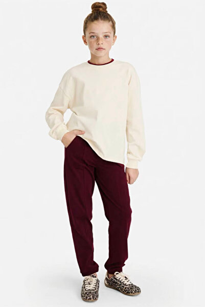 DeFacto %100 Pamuk Jogger Fıt Penye Pantolon Kız Çocuk G0337A826SP