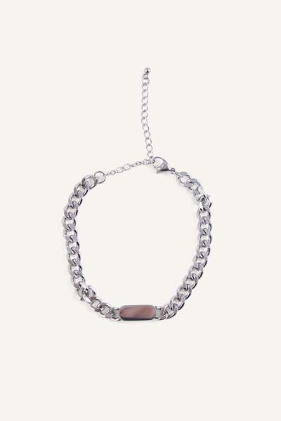 DeFacto Men's Silver Color Chain Bracelet I0532Axns