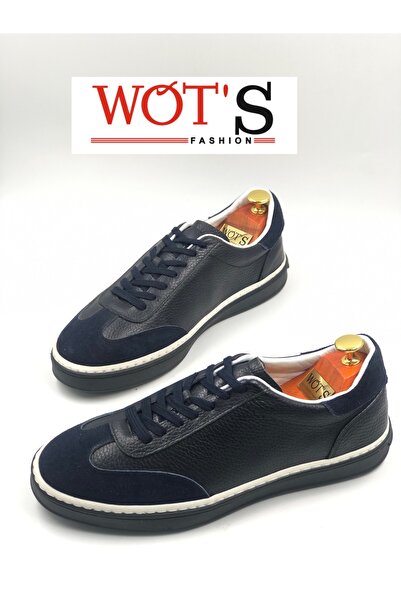 WOTS FASHION أحذية رجالية من الجلد الطبيعي من ووتس
