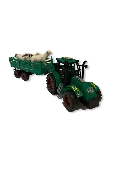 Pravalia Magica Tractor de Jucărie cu Remorcă și 3 Animale Domestice, 38 cm