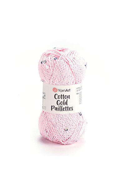 Yarnart Cotton Gold Paillettes %82 Pamuk %18 Polyester – 50 g 140 m Pullu Örg...
