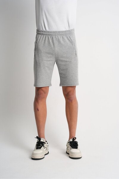 Shooter Sportswear شورت قطني للرجال بقصة عادية وجيوب بسحابين