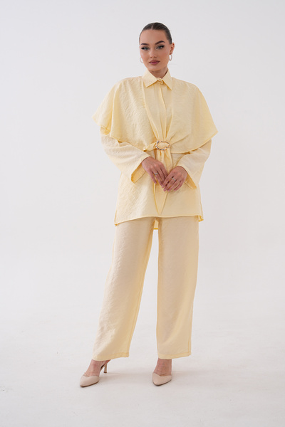 Mega Life Glos 3-Piece Pants Suit with Cape Buckle