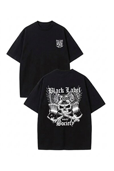 Touz Moda Black Label Society štampana unisex majica prevelikog kroja