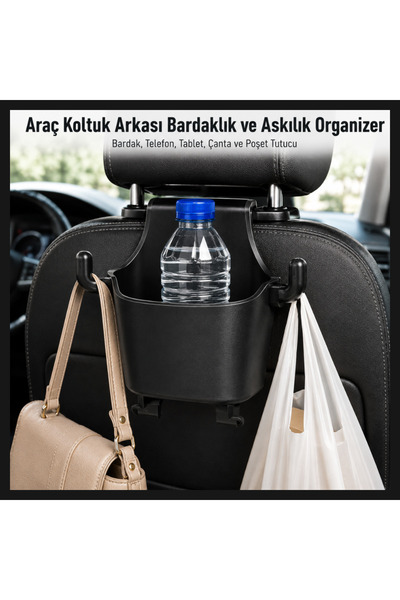 tg tek-iş global Araç Koltuk Arkası Bardaklık ve Askılık Organizer – Bardak, ...