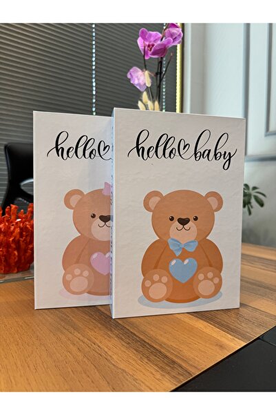 NAHİTA ATELİER HELLO BABY SHE&HE 2'Lİ KİTAP DEKORATİF KUTU